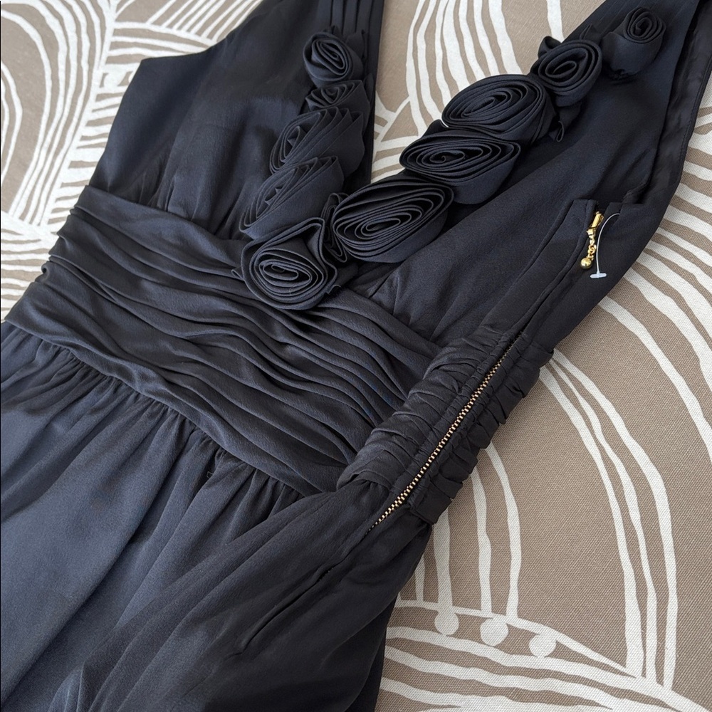 KATE SPADE black silk dressy top with side zipper - Picture 5 of 11
